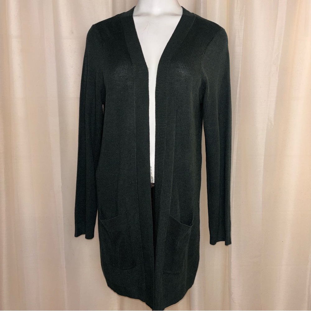 Torrid Green Gables Long Sleeve Ribbed Open Front Cardigan Sweater